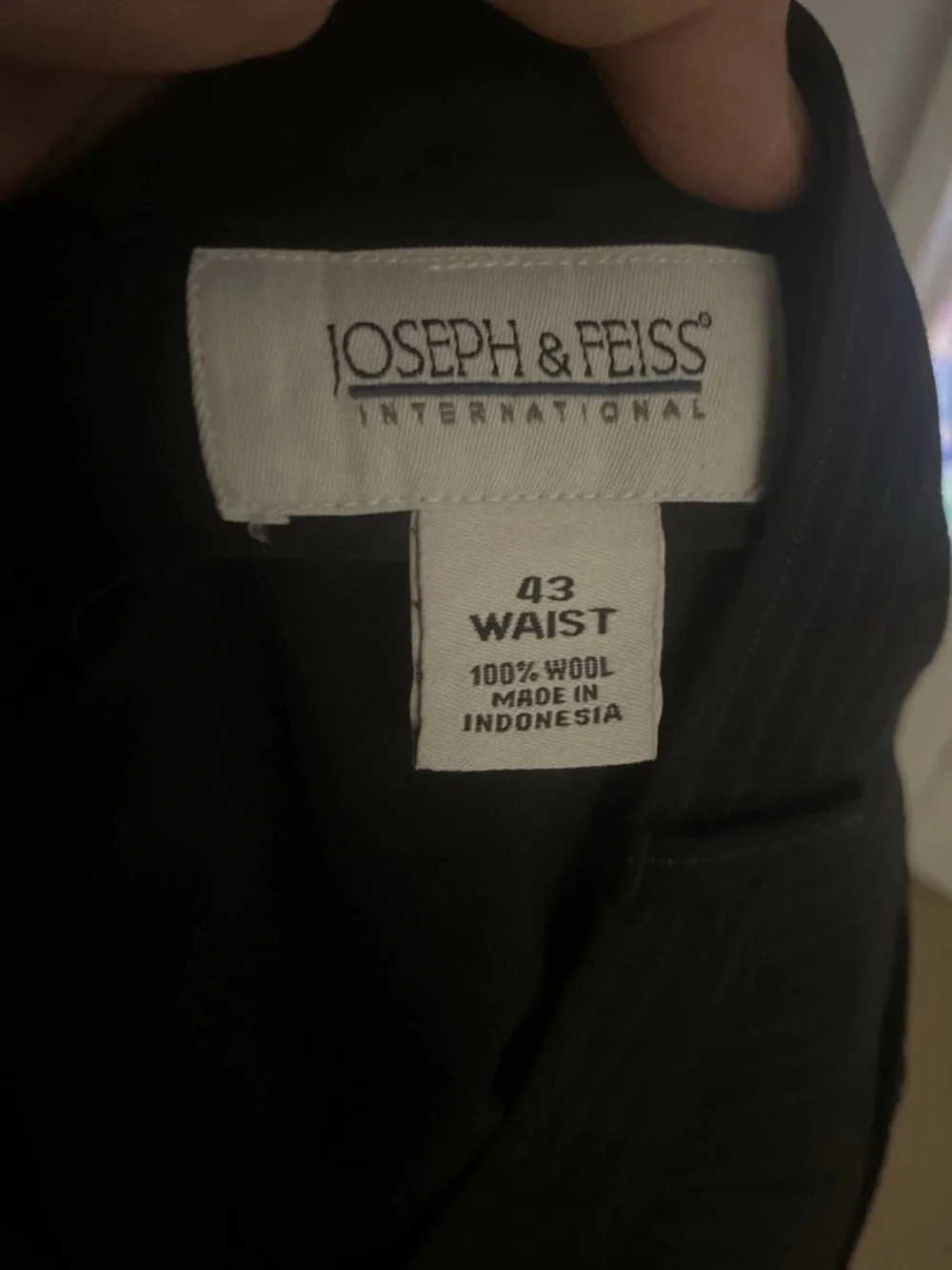 Joseph & Feiss Black Pinstripe Two-Piece Suit